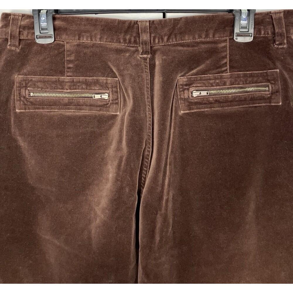 Vintage Liz Claiborne Tabitha Womens Soft Velvet Chocolate Brown Pants Size 10 - Picture 6 of 7